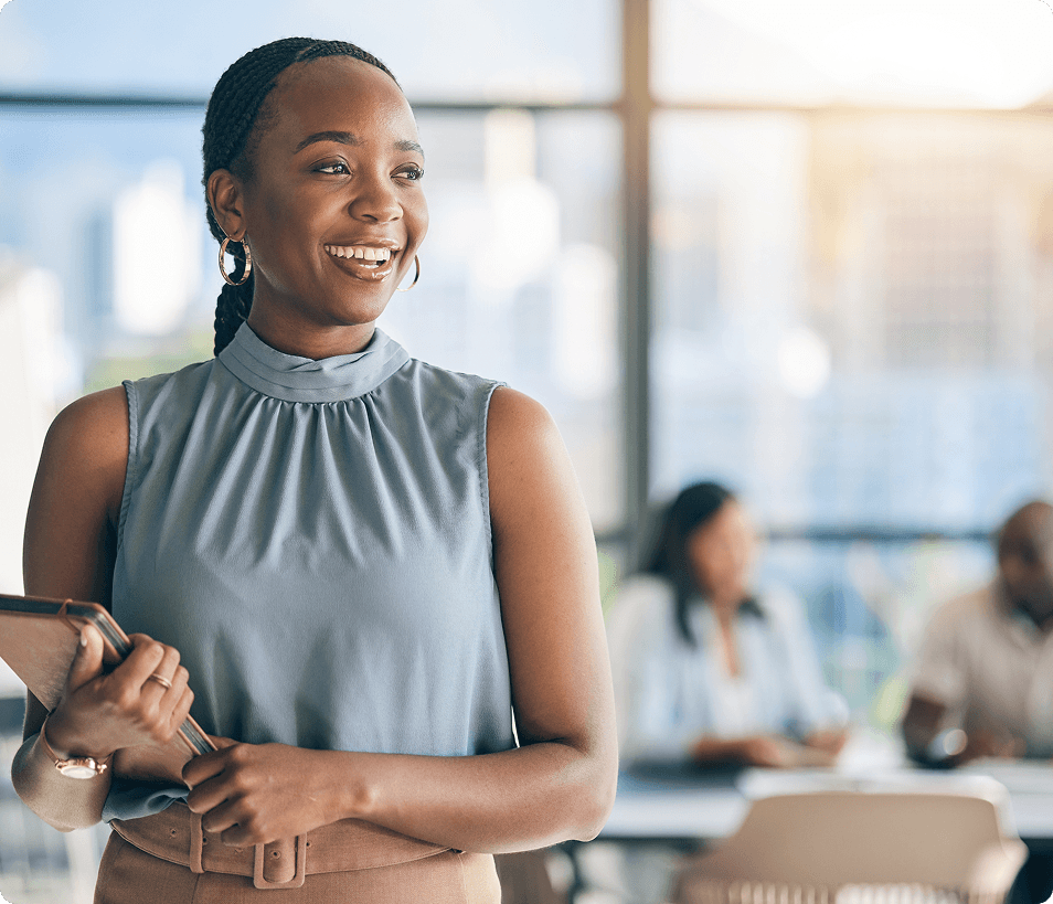 Smiling female Medicare agent